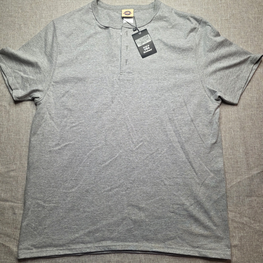 Goodyear Mens Grey Henley Tshirt NWT